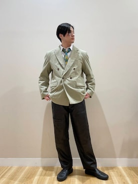 「アイテム（セットアップ）」を使った、kanauさん（メンズ・180cm）の冬コーディネート