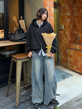 「INTER FACTORY（インターファクトリー）のアイテム」を使った、kurumiさん（レディース・166cm）の冬コーディネート