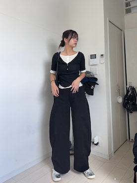 「Onitsuka Tiger（オニツカタイガー）のアイテム」を使った、kurumiさん（骨格ウェーブ・レディース・166cm）の夏コーディネート