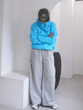 「BASICKS（ベイシックス）のアイテム（キャップ）」を使った、kurumiさん（レディース・166cm）の秋コーディネート