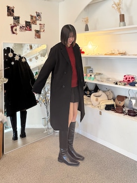 「アイテム（アクセサリー）」を使った、kurumiさん（レディース・166cm）の冬コーディネート