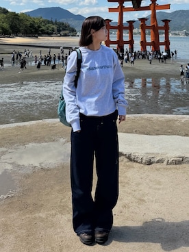 「thisisneverthat（ディスイズネバーザット）のアイテム」を使った、kurumiさん（レディース・166cm）の秋コーディネート