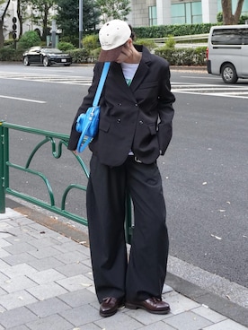 「アイテム（リング）」を使った、kurumiさん（レディース・166cm）の秋コーディネート