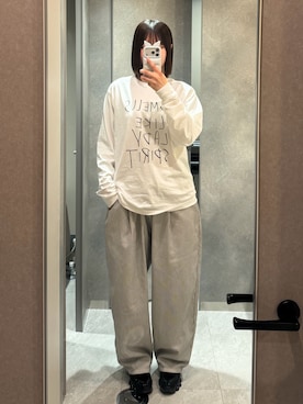 「Java（ジャバ）のアイテム（パンツ）」を使った、kurumiさん（レディース・166cm）の春コーディネート