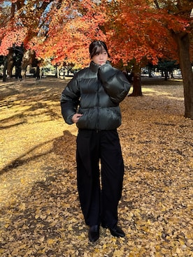 「アイテム（リング）」を使った、kurumiさん（レディース・166cm）の冬コーディネート