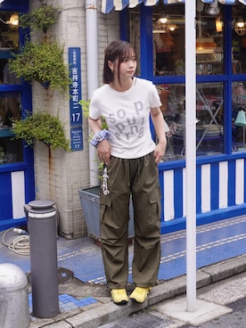 「OLD ORDER（オールドオーダー）のアイテム」を使った、kurumiさん（レディース・166cm）の夏コーディネート