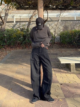 「INTER FACTORY（インターファクトリー）のアイテム（トップス）」を使った、kurumiさん（レディース・166cm）の冬コーディネート