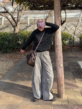 「アイテム（ブレスレット）」を使った、kurumiさん（レディース・166cm）の冬コーディネート