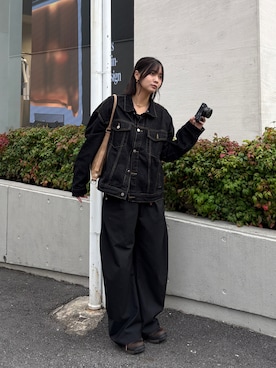 「アイテム（リング）」を使った、kurumiさん（レディース・166cm）の秋コーディネート