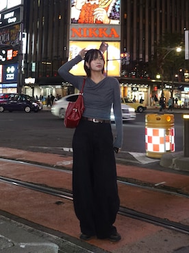 「アイテム（ファッション雑貨）」を使った、kurumiさん（レディース・166cm）の秋コーディネート