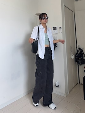 「アイテム（サングラス）」を使った、kurumiさん（レディース・166cm）の夏コーディネート