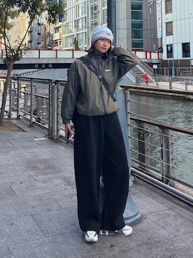 「アイテム（帽子）」を使った、kurumiさん（レディース・166cm）の冬コーディネート