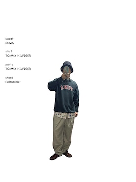 「アイテム（スウェット）」を使った、takahiro0128さん（メンズ・165cm）の冬コーディネート