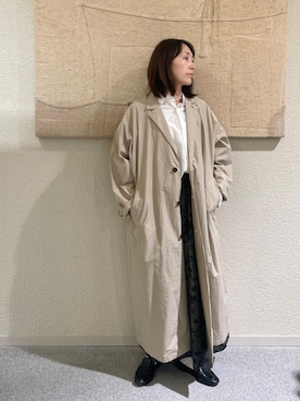 「ナチュラル」｜「アイテム（その他アウター）」を使った、hagino421さん（レディース・152cm）の春コーディネート