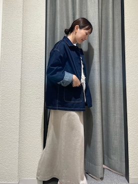 「アイテム（カバーオール）」を使った、haginoさん（レディース・152cm）の秋コーディネート