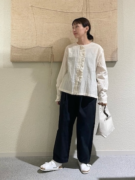 「BIRKENSTOCK（ビルケンシュトック）のアイテム」を使った、hagino421さん（レディース・152cm）の夏コーディネート