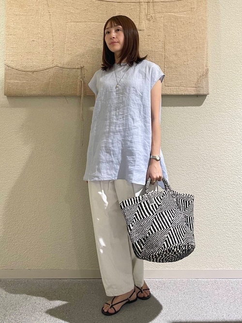 リネンフレンチクルーネック
