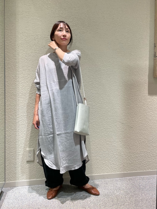 美品　かぐれ　ガーゼロングチュニック　ブラック ガーゼロングチュニック（チュニック）｜かぐれ（カグレ）の