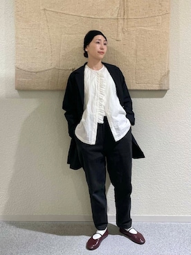 「ブラウスが主役の春コーデ」｜「アイテム（その他アウター）」を使った、hagino421さん（レディース・152cm）の春コーディネート