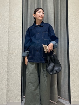 「アイテム（カバーオール）」を使った、haginoさん（レディース・152cm）の秋コーディネート