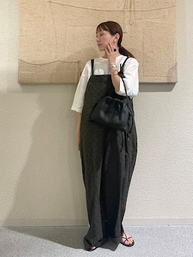 「ナチュラル」｜「アイテム（オールインワン・サロペット）」を使った、hagino421さん（レディース・152cm）の夏コーディネート
