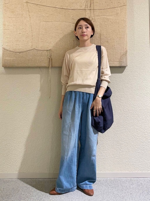 フェードデニムイージーパンツ