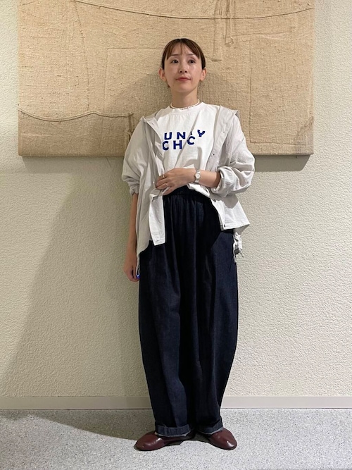コットンシルクシアーフーディシャツ