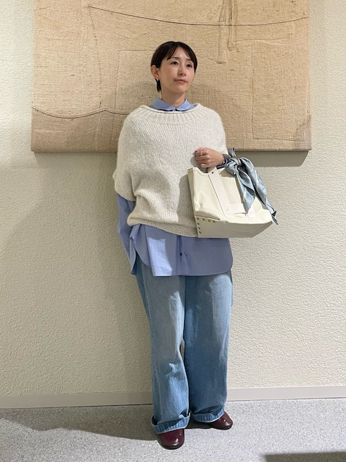 フェードデニムイージーパンツ(デニムパンツ)|かぐれ(カグレ)の フェードデニムイージーパンツ(デニムパンツ)|かぐれ(カグレ)の