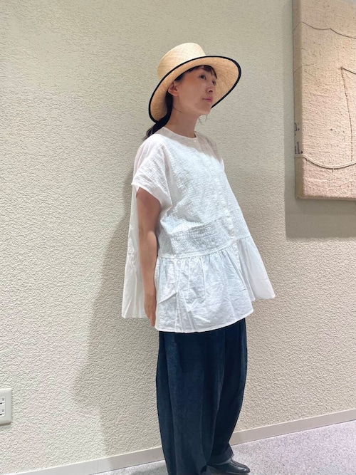 フロント刺繍フレンチブラウス（シャツ/ブラウス）｜かぐれ