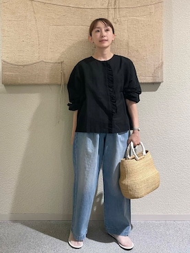 「black」｜haginoさん（レディース・152cm）の夏コーディネート