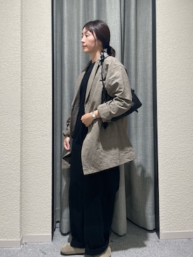「アイテム（オールインワン・サロペット）」を使った、haginoさん（レディース・152cm）の秋コーディネート