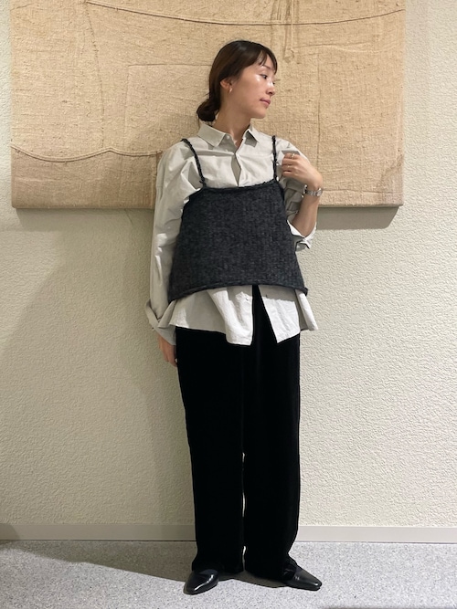 かぐれ パンツ レーヨンシルクベルベットパンツ レディース