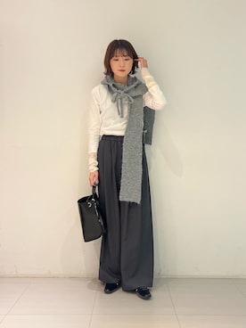 「PIENI（ピエニ）のPIENI　KUU（トートバッグ）」を使った、araiさん（レディース・161cm）の秋コーディネート