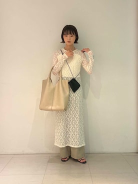 「URBAN RESEARCH（アーバンリサーチ）のアイテム（ワンピース）」を使った、araiさん（レディース・161cm）の夏コーディネート