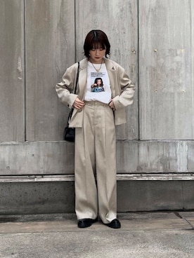「綺麗めコーデ」｜「アイテム（その他アウター）」を使った、araiさん（レディース・161cm）の春コーディネート