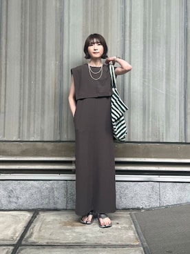 「アーバンリサーチ」｜「アイテム（ワンピース/ドレス）」を使った、araiさん（レディース・161cm）の夏コーディネート