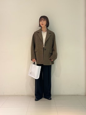 「イチ推しジャケットスタイル」｜「アイテム（トートバッグ）」を使った、araiさん（レディース・161cm）の秋コーディネート