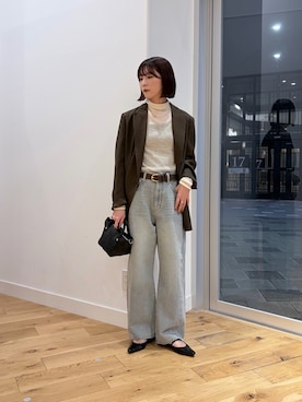 「アイテム（その他アウター）」を使った、araiさん（レディース・161cm）の秋コーディネート