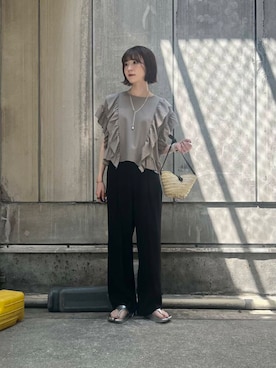 「キュプラ」｜araiさん（レディース・161cm）の春コーディネート