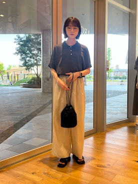 「folna（フォルナ）のアイテム」を使った、araiさん（レディース・161cm）の夏コーディネート