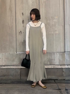 「SonnyLabel」｜「アイテム（ワンピース/ドレス）」を使った、araiさん（レディース・161cm）の春コーディネート