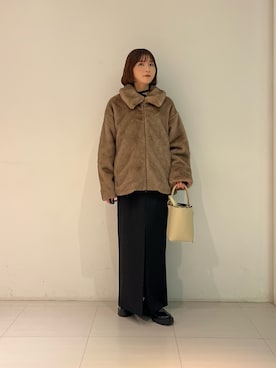 「スカートコーデ」｜「アイテム（ブルゾン）」を使った、araiさん（レディース・161cm）の秋コーディネート