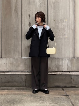 「ラップパンツ」｜「アイテム（ジャケット/アウター）」を使った、araiさん（レディース・161cm）の春コーディネート