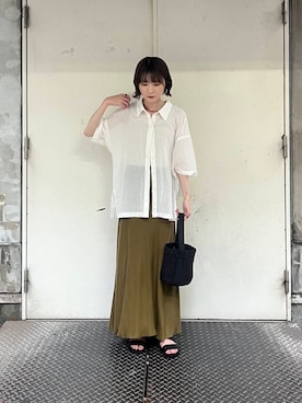 「キュプラ」｜araiさん（レディース・161cm）の夏コーディネート