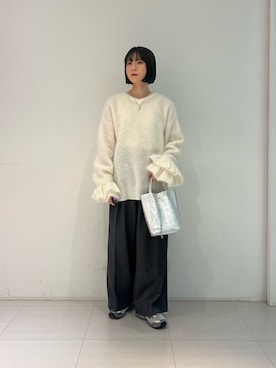 「アイテム（トートバッグ）」を使った、araiさん（レディース・161cm）の秋コーディネート