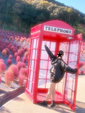 「アイテム（ブルゾン）」を使った、ｿｱさん（レディース・168cm）の秋コーディネート