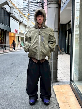 「アイテム（ブルゾン）」を使った、tou1109さん（メンズ・163cm）の秋コーディネート