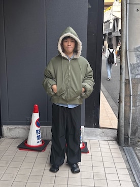 「アイテム（ブルゾン）」を使った、tou1109さん（メンズ・163cm）の秋コーディネート