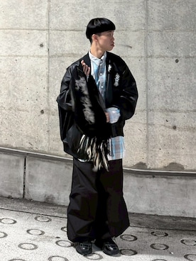 「アイテム（MA-1）」を使った、tou1109さん（メンズ・163cm）の秋コーディネート