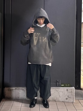 「アイテム（パーカー）」を使った、tou1109さん（メンズ・163cm）の秋コーディネート
